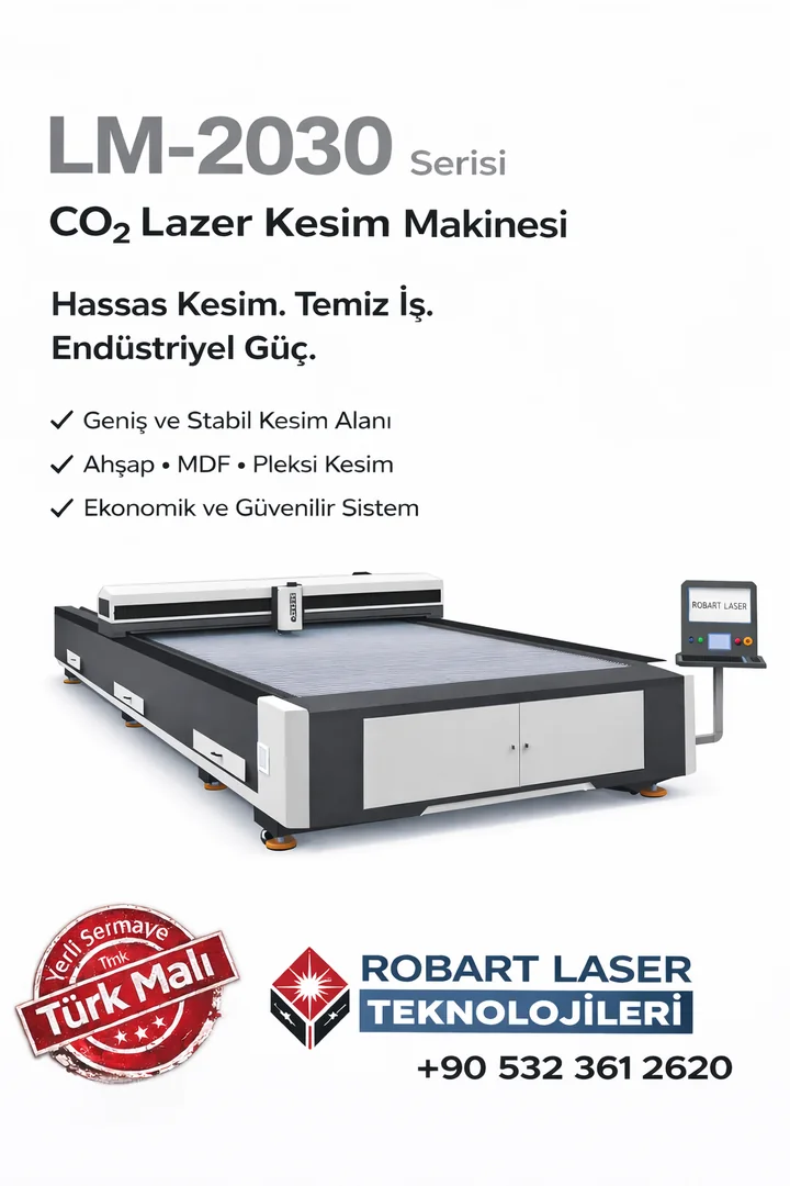 Robart Lazer LM 2030 CO2 lazer kesim makinesi