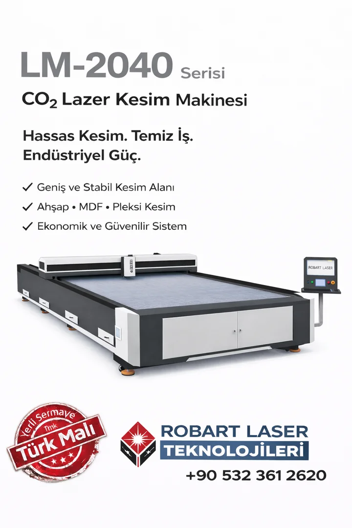 Robart Lazer LM 2040 büyük tabla CO2 lazer makinesi