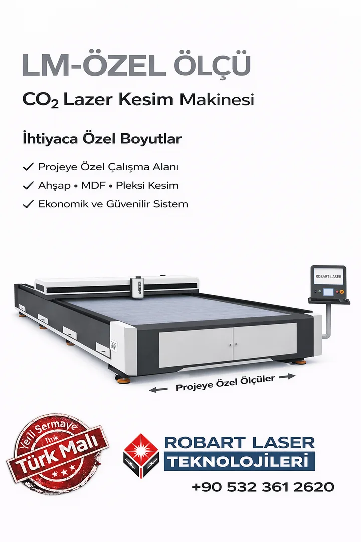 Robart Lazer özel ölçü CO2 lazer kesim makinesi