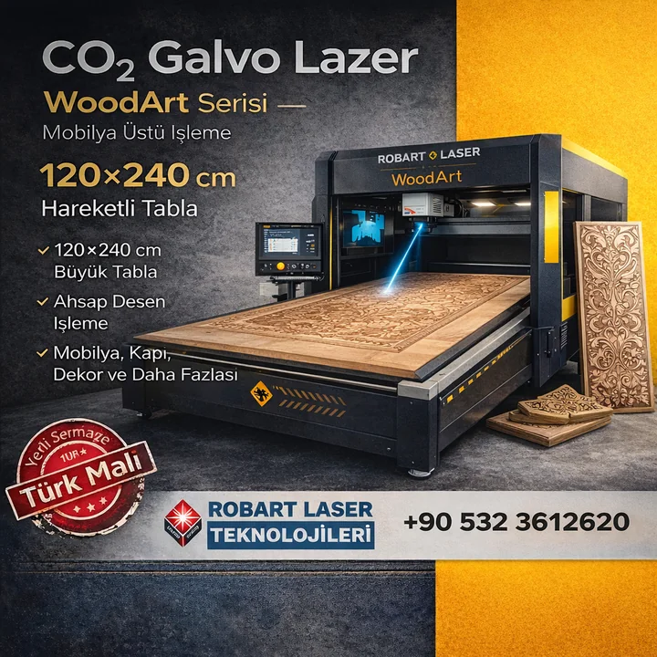 Robart Lazer WoodArt CO2 Galvo lazer makinesi
